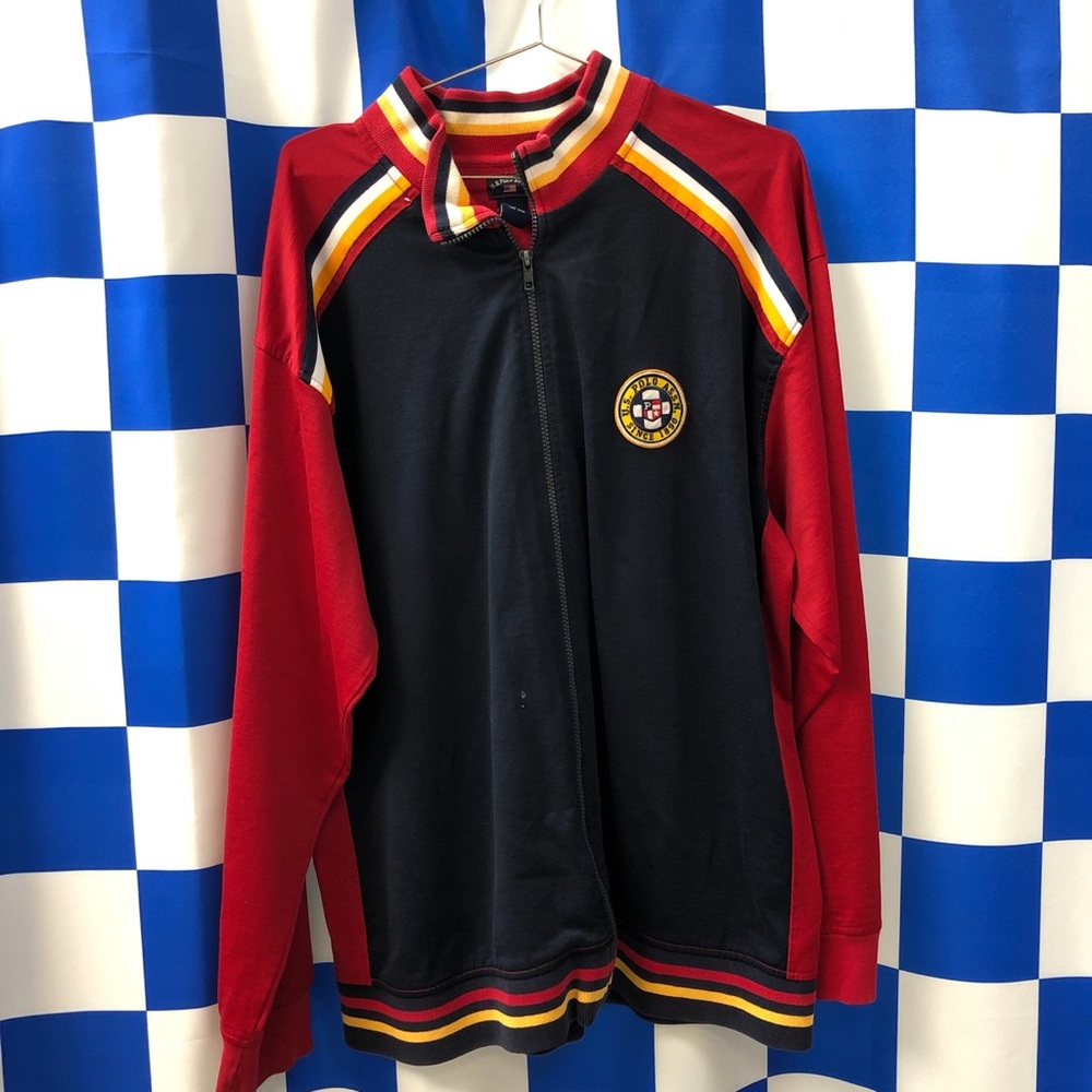 Y2K Red and black U.S. Polo Assn. zip-up jacket